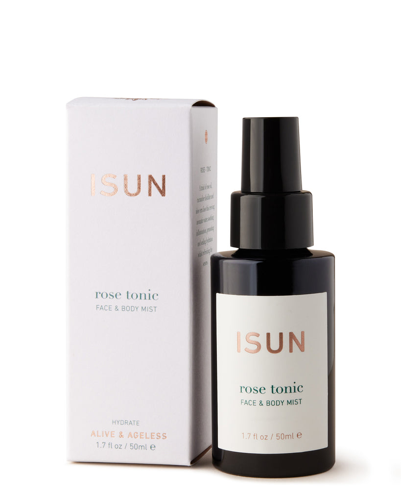 ISUN Rose Tonic Face and Body Mist 50ml with packaging