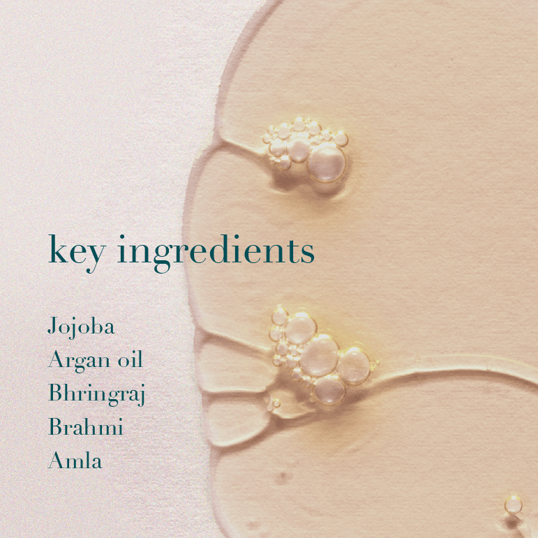 Product packaging with droplets and text on a light background