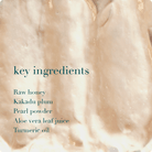List of key Ingredients on a product texture background