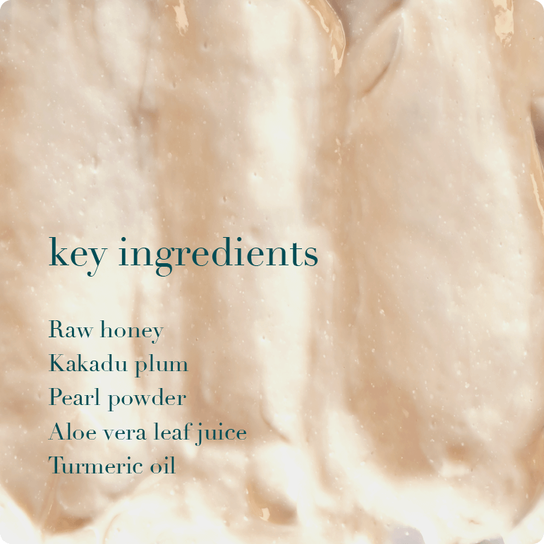 List of key Ingredients on a product texture background