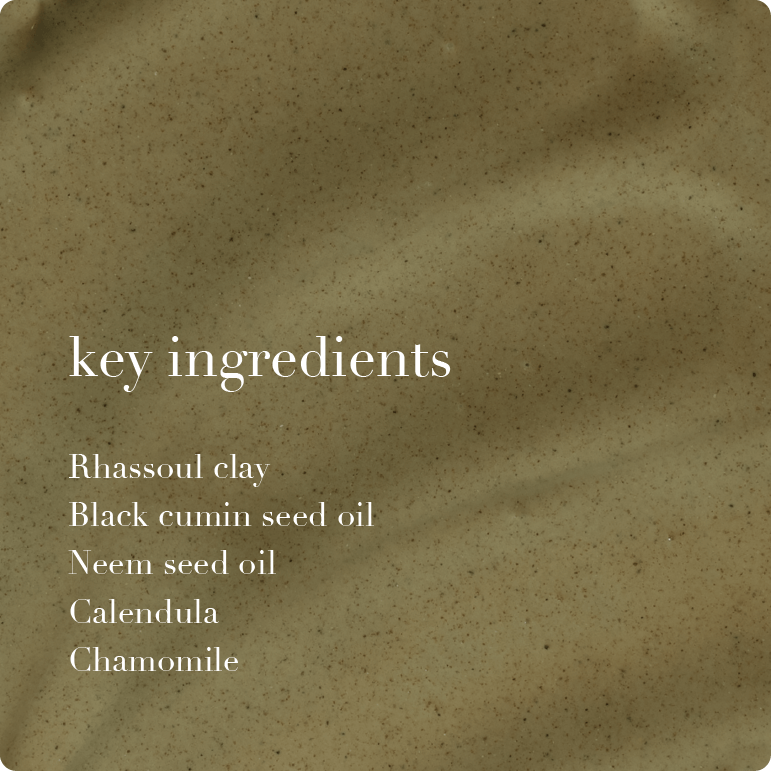 List of key ingredients on a brown background