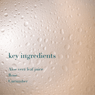 Text overlay on a textured background with 'key ingredients' and listed items.