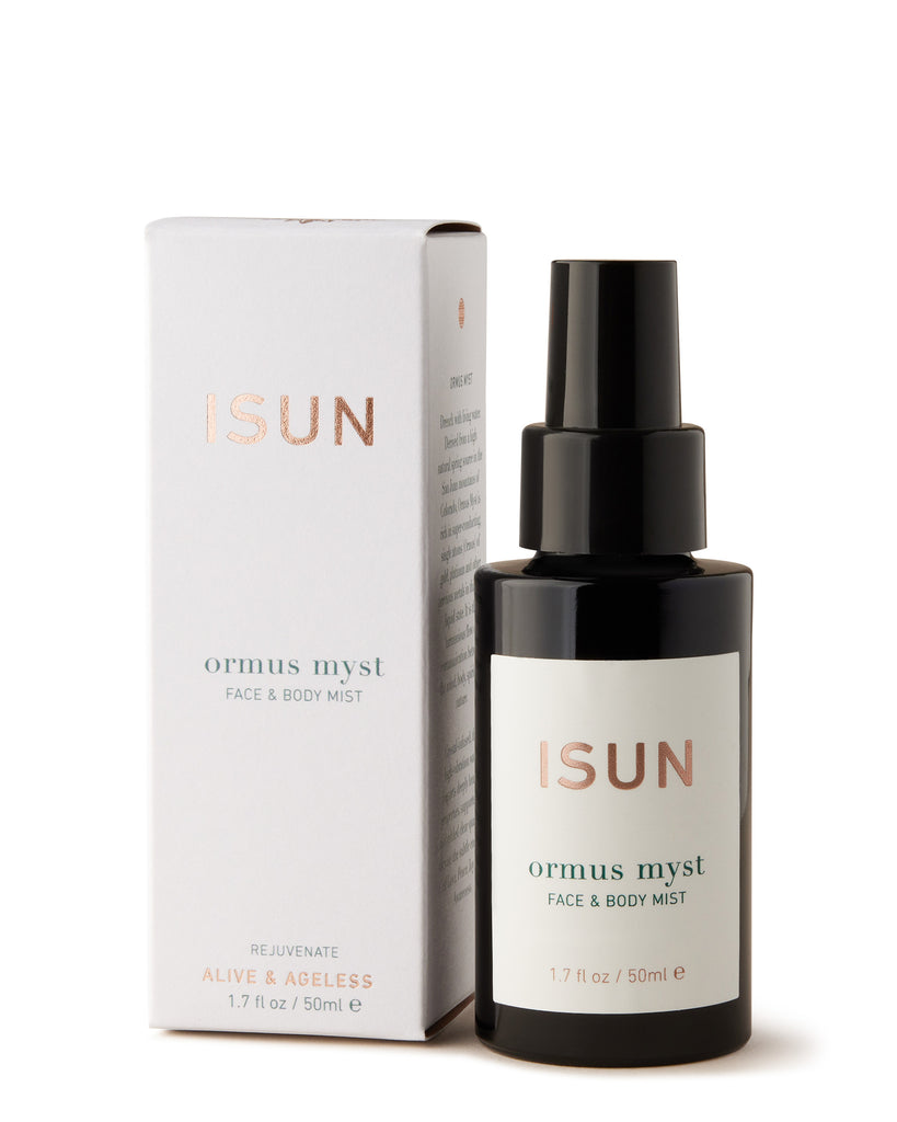 ISUN Ormus Myst Face and Body Mist 50ml with packaging