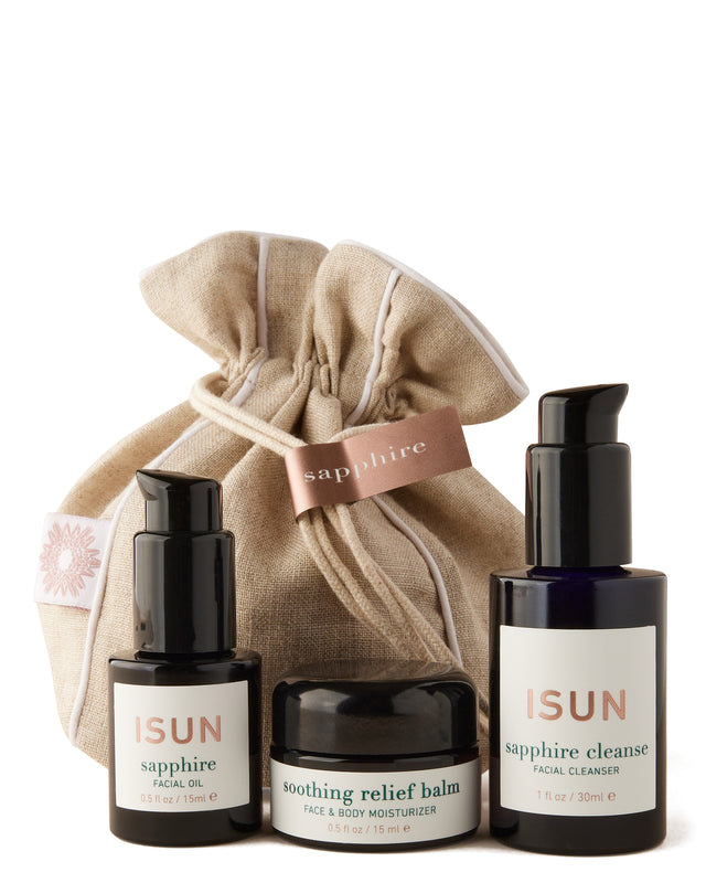Sapphire Travel Pouch for sensitive skin