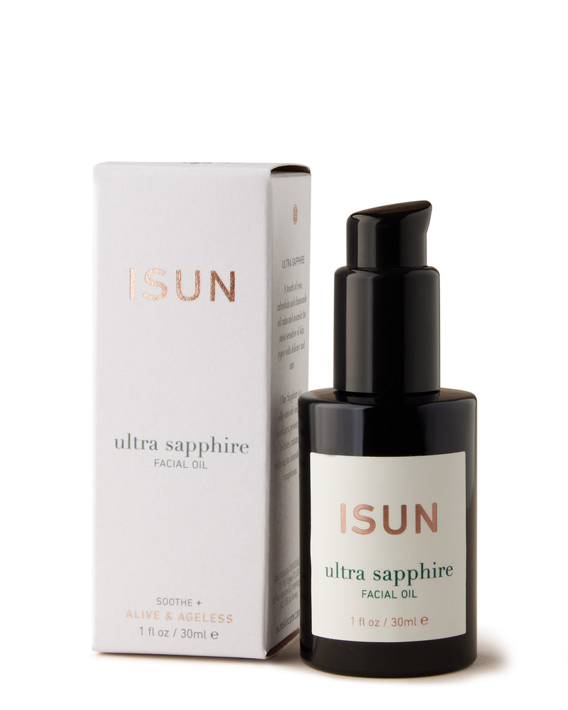 ISUN Ultra Sapphire Facial Oil 30ml with packaging